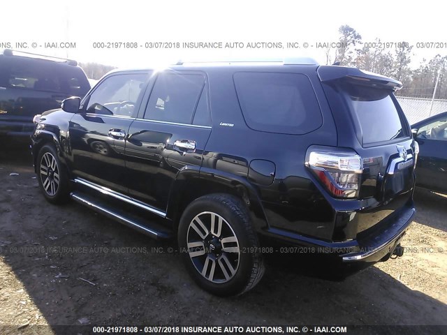 JTEZU5JR6E5073062 - 2014 TOYOTA 4RUNNER SR5/LIMITED BLACK photo 3