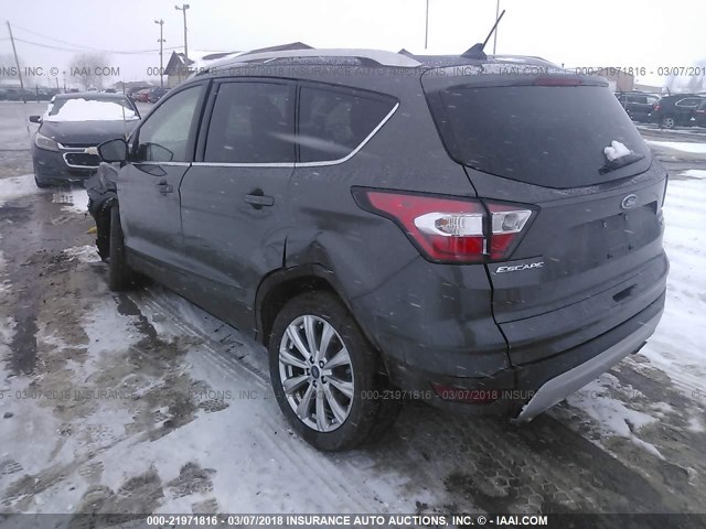 1FMCU9J97JUB09015 - 2018 FORD ESCAPE TITANIUM GRAY photo 3