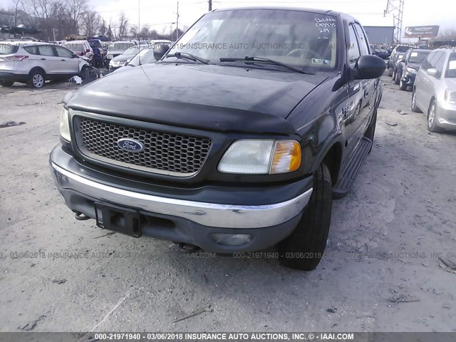 1FTRW08L22KC43935 - 2002 FORD F150 SUPERCREW GREEN photo 6