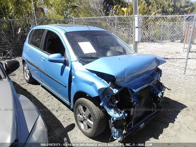 KL1TD66627B766902 - 2007 CHEVROLET AVEO LS BLUE photo 1