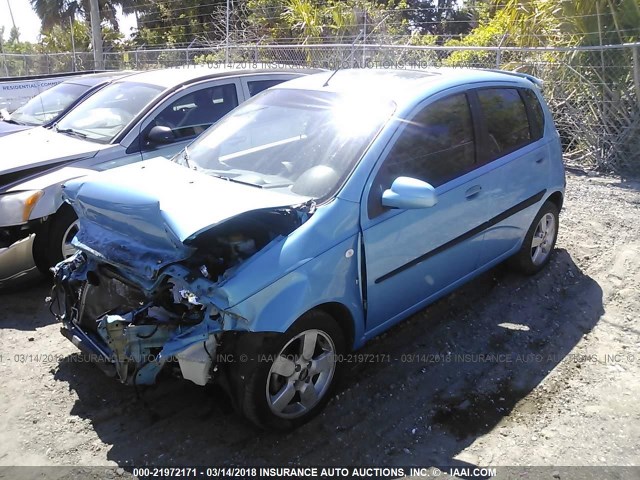KL1TD66627B766902 - 2007 CHEVROLET AVEO LS BLUE photo 2