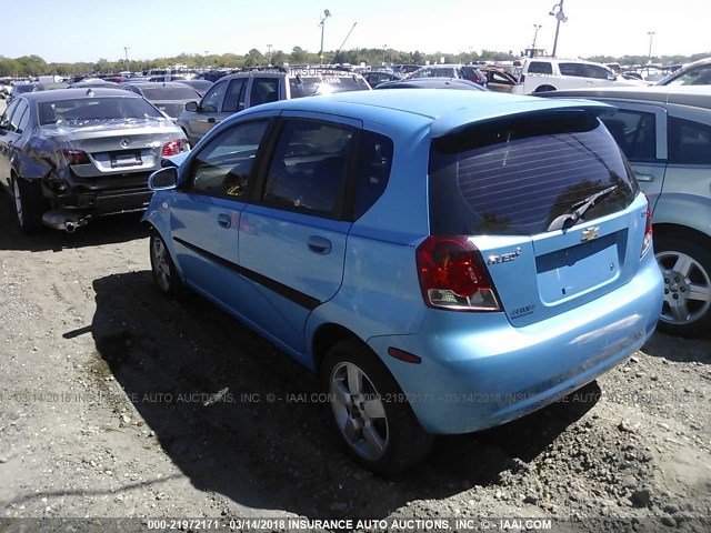 KL1TD66627B766902 - 2007 CHEVROLET AVEO LS BLUE photo 3