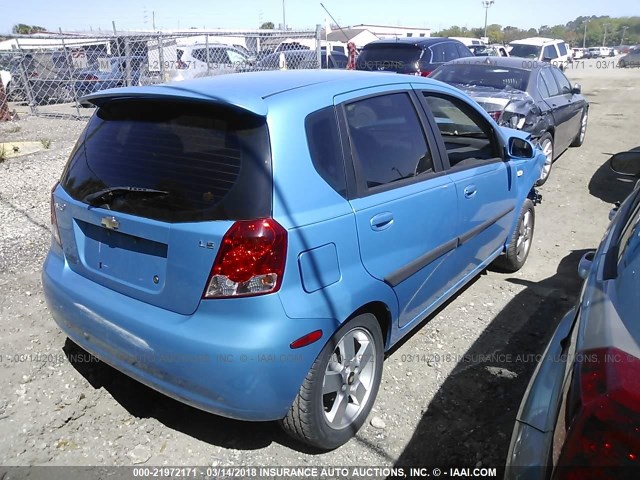 KL1TD66627B766902 - 2007 CHEVROLET AVEO LS BLUE photo 4