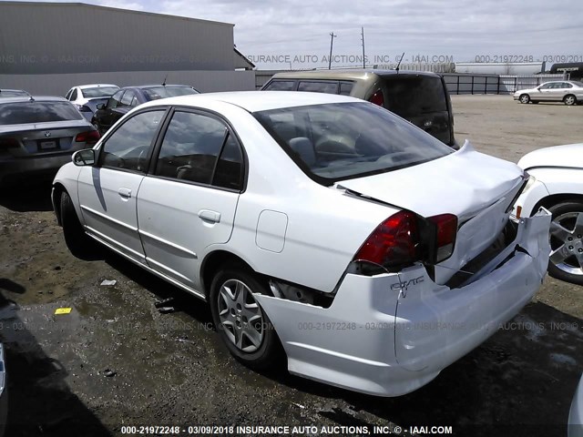 2HGES163X4H632420 - 2004 HONDA CIVIC DX VP WHITE photo 3