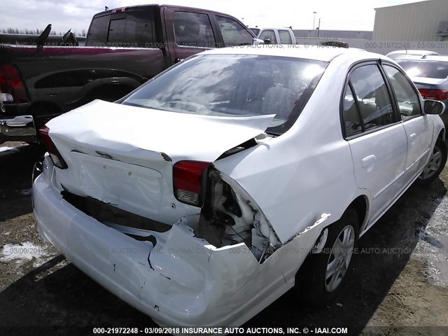 2HGES163X4H632420 - 2004 HONDA CIVIC DX VP WHITE photo 4