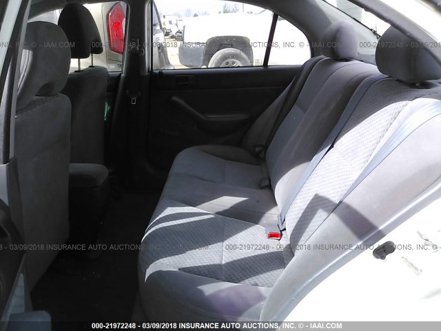 2HGES163X4H632420 - 2004 HONDA CIVIC DX VP თეთრი ფოტო 8