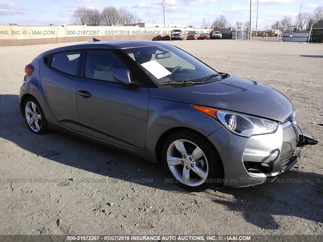 KMHTC6ADXFU244938 - 2015 HYUNDAI VELOSTER GRAY photo 1