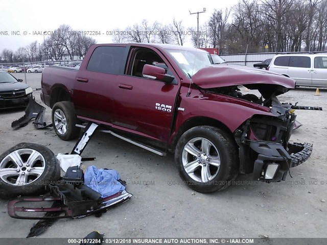 1C6RR7MT9ES422071 - 2014 RAM 1500 SPORT MAROON photo 1