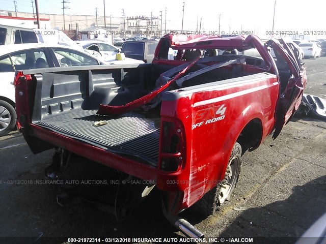 1FTSW21P06EB87427 - 2006 FORD F250 SUPER DUTY RED photo 4