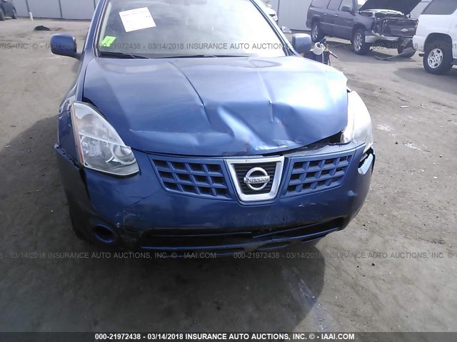 JN8AS58V38W146904 - 2008 NISSAN ROGUE S/SL BLUE photo 6