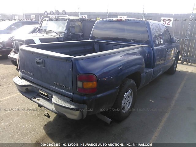 2GCEC19T411230291 - 2001 CHEVROLET SILVERADO C1500 BLUE photo 4