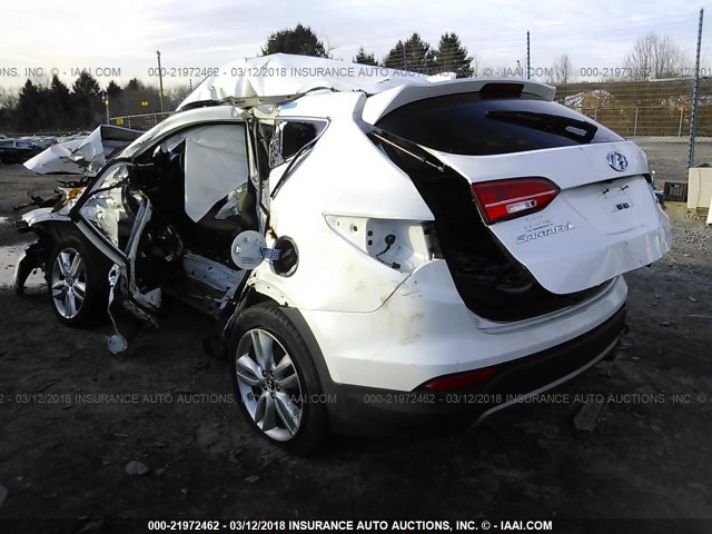 5XYZU3LAXEG165492 - 2014 HYUNDAI SANTA FE SPORT  WHITE photo 3