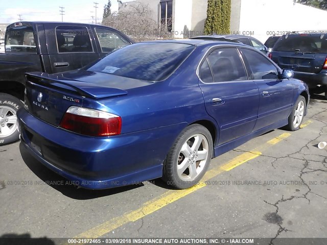 19UUA56863A005163 - 2003 ACURA 3.2TL TYPE-S BLUE photo 4