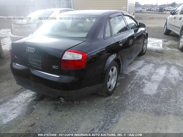 WAULC68E63A165506 - 2003 AUDI A4 1.8T QUATTRO BLACK photo 4