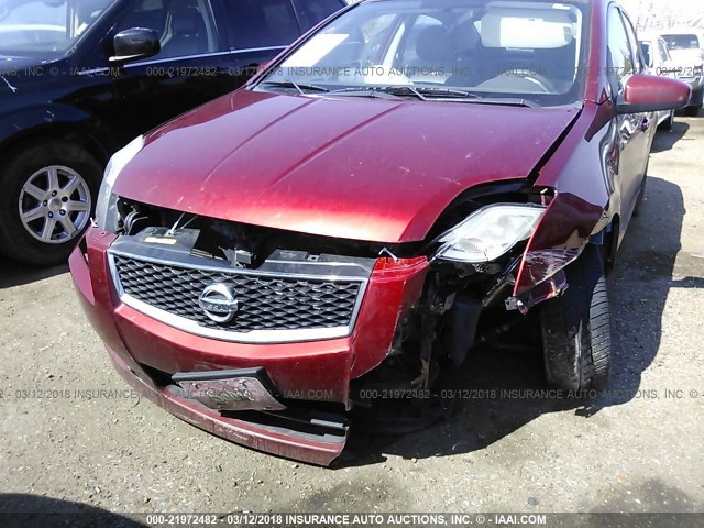 3N1AB6AP7AL714423 - 2010 NISSAN SENTRA 2.0/2.0S/SR/2.0SL RED photo 6