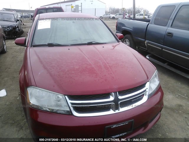 1B3BD1FB8BN556334 - 2011 DODGE AVENGER MAINSTREET RED photo 6