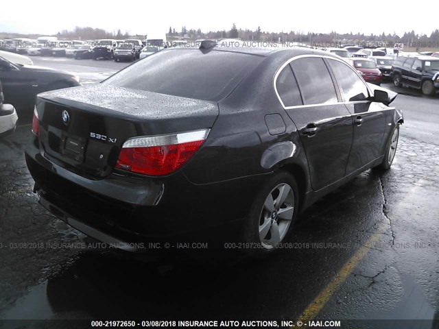 WBANF73547CU26803 - 2007 BMW 530 XI BLACK photo 4