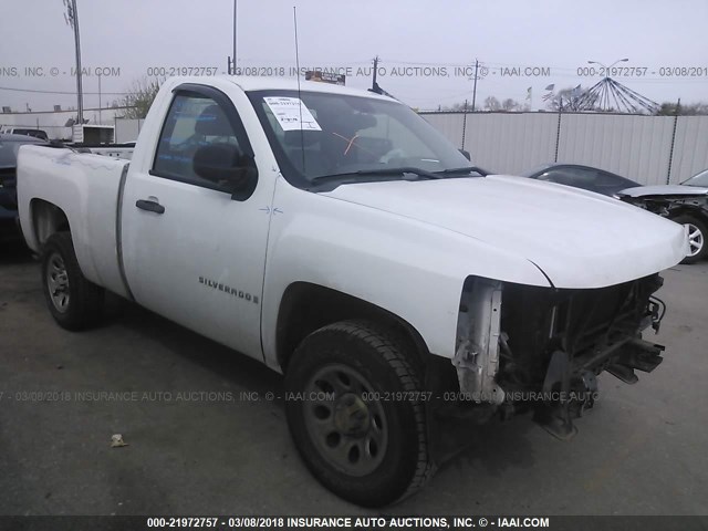 1GCEC14X98Z266327 - 2008 CHEVROLET SILVERADO C1500 WHITE photo 1