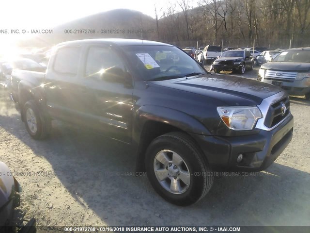 3TMLU4EN6DM105237 - 2013 TOYOTA TACOMA DOUBLE CAB ნაცრისფერი ფოტო 1