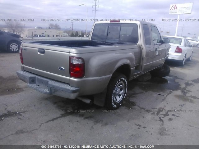 1FTYR44U34PA37750 - 2004 FORD RANGER SUPER CAB GOLD photo 4