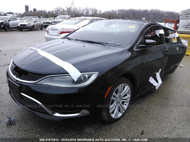 1C3CCCAB8FN555980 - 2015 CHRYSLER 200 LIMITED BLACK photo 2