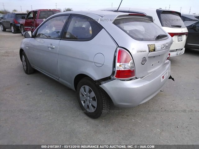 KMHCM3ACXAU159206 - 2010 HYUNDAI Accent BLUE/GS SILVER photo 3