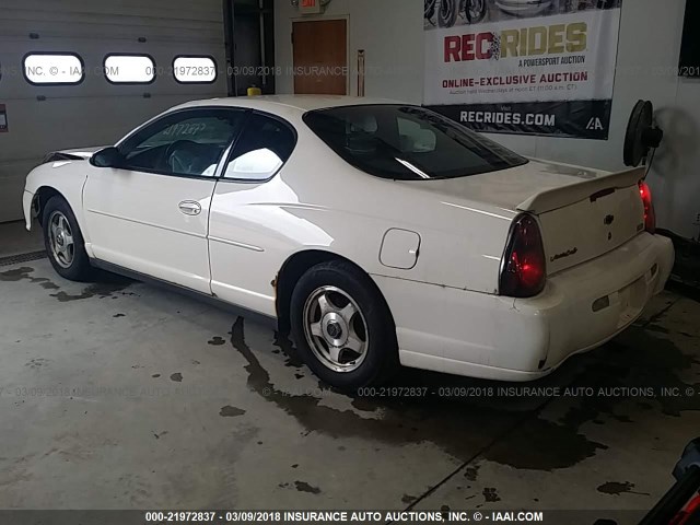 2G1WW12E949406256 - 2004 CHEVROLET MONTE CARLO LS თეთრი ფოტო 3