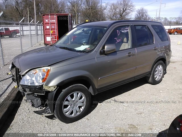 JHLRD78986C013046 - 2006 HONDA CR-V SE/EX GOLD photo 2