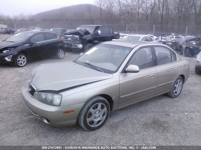 KMHDN45D73U688853 - 2003 HYUNDAI ELANTRA GLS/GT Champagne photo 2