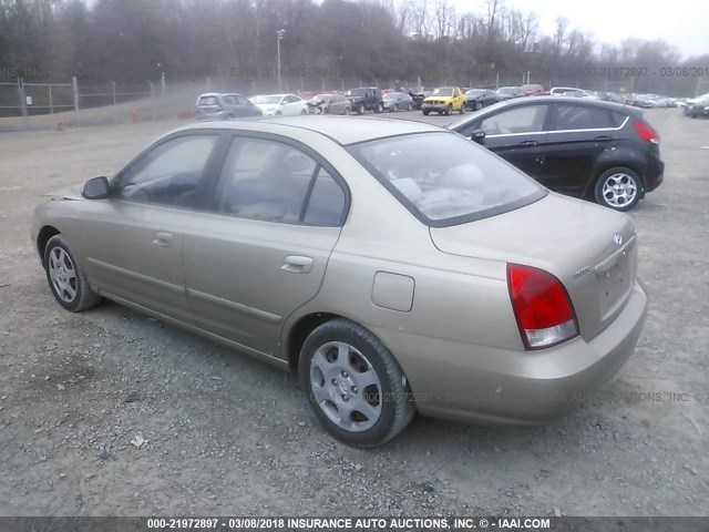 KMHDN45D73U688853 - 2003 HYUNDAI ELANTRA GLS/GT Champagne photo 3