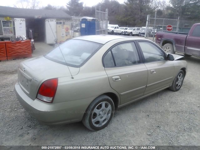 KMHDN45D73U688853 - 2003 HYUNDAI ELANTRA GLS/GT Champagne photo 4