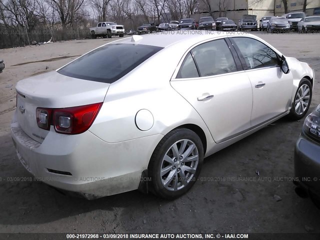 1G11H5SL6EF149687 - 2014 CHEVROLET MALIBU LTZ 白色 照片 4
