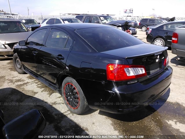 4A32B3FF8AE015010 - 2010 MITSUBISHI GALANT ES/SE BLACK photo 3