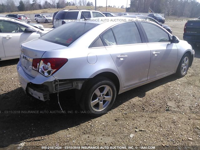 1G1PF5SC9C7110048 - 2012 CHEVROLET CRUZE LT SILVER photo 4