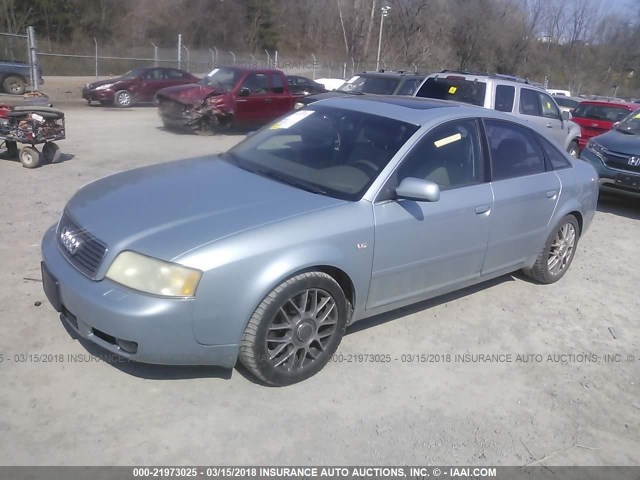 WAULD64B52N073254 - 2002 AUDI A6 2.7T QUATTRO BLUE photo 2