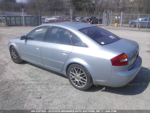 WAULD64B52N073254 - 2002 AUDI A6 2.7T QUATTRO BLUE photo 3