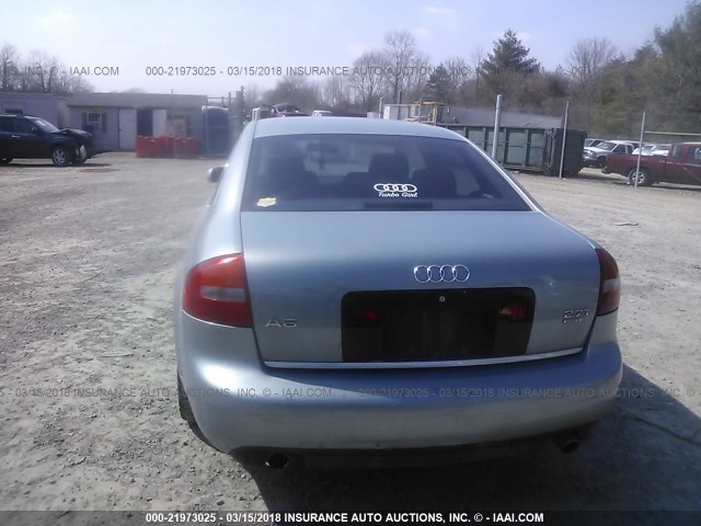 WAULD64B52N073254 - 2002 AUDI A6 2.7T QUATTRO BLUE photo 6