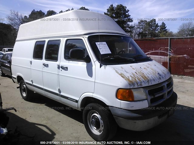 2B7JB21Z12K107390 - 2002 DODGE RAM VAN B2500 WHITE photo 1