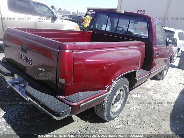 1GTDC14K1LZ506110 - 1990 GMC SIERRA C1500 RED photo 4