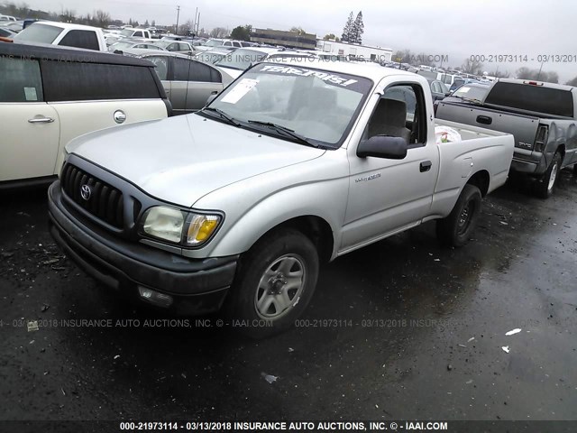 5TENL42N82Z882096 - 2002 TOYOTA TACOMA SILVER photo 2