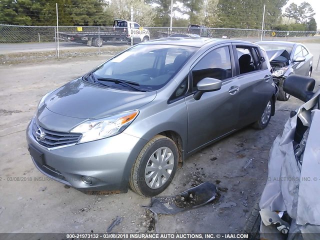 3N1CE2CP1FL396814 - 2015 NISSAN VERSA NOTE S/S PLUS/SV/SL/SR GRAY photo 2