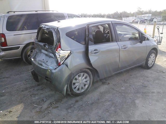 3N1CE2CP1FL396814 - 2015 NISSAN VERSA NOTE S/S PLUS/SV/SL/SR GRAY photo 4