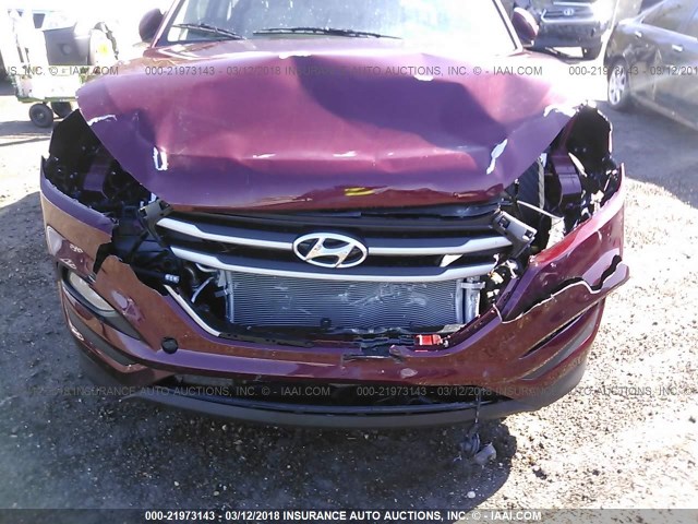 KM8J33A47HU391064 - 2017 HYUNDAI TUCSON LIMITED/SPORT AND ECO/SE MAROON photo 6