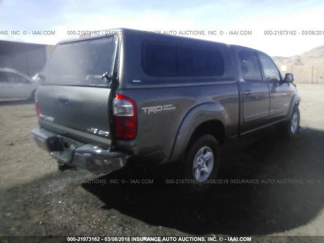 5TBDT44105S496062 - 2005 TOYOTA TUNDRA DOUBLE CAB SR5 GRAY photo 4