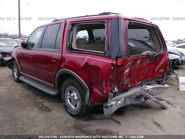 1FMRU17L8YLA36512 - 2000 FORD EXPEDITION EDDIE BAUER RED photo 3