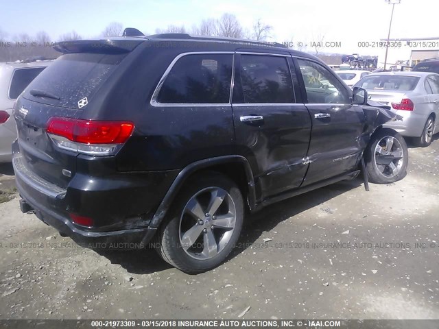 1C4RJFCGXEC542423 - 2014 JEEP GRAND CHEROKEE OVERLAND BLACK photo 4