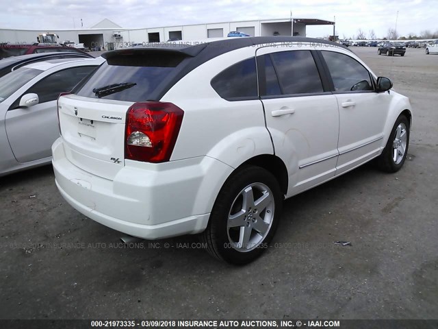 1B3HB78B69D224926 - 2009 DODGE CALIBER R/T WHITE photo 4