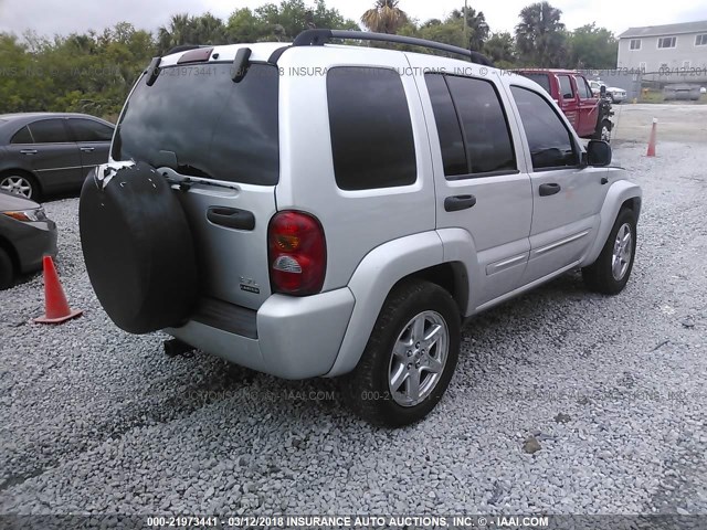 1J4GK58K34W224517 - 2004 JEEP LIBERTY LIMITED SILVER photo 4