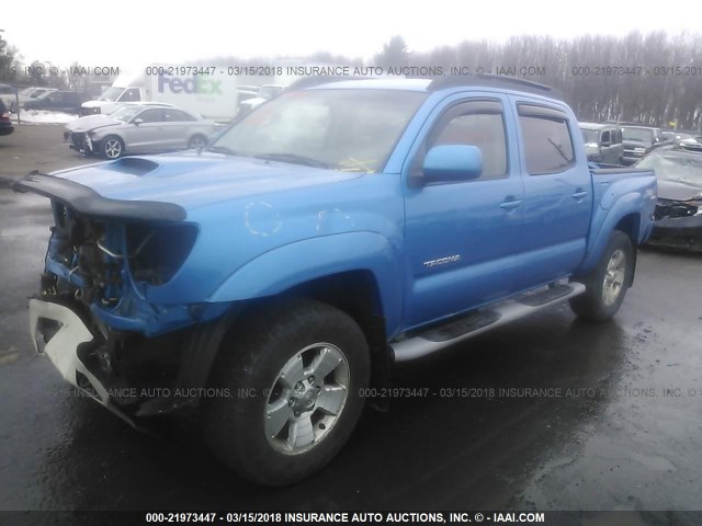 5TELU42N17Z424380 - 2007 TOYOTA TACOMA DOUBLE CAB ლურჯი ფოტო 2