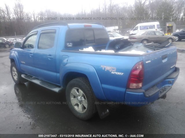 5TELU42N17Z424380 - 2007 TOYOTA TACOMA DOUBLE CAB ლურჯი ფოტო 3
